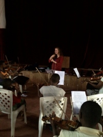 The first ever rehearsal of Tender Talents Symphony Orchestra